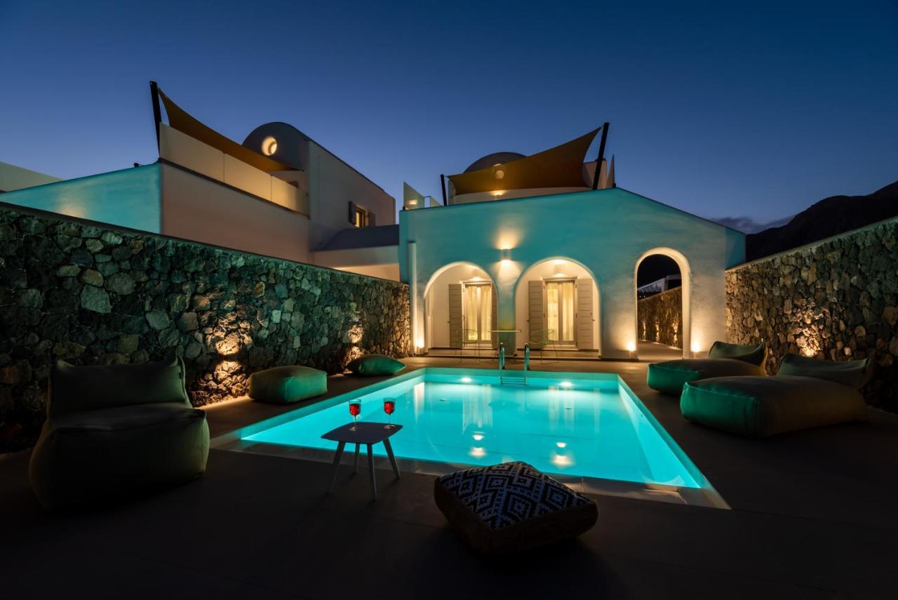 Modern Dome Homes Of Santorini Perissa  Luaran gambar